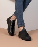Sneaker Noir Cuir