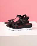 Sandale Noir Cuir