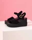 Sandale Noir Daim