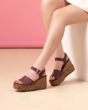 Sandale Bordeaux Cuir