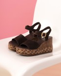 Sandale Marron Daim