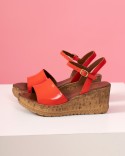 Sandale Orange Cuir