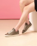 Sneaker Vert Kaki Cuir
