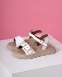 Sandale Blanc Cuir
