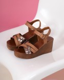Sandale Camel Cuir