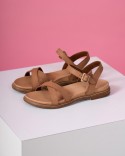 Sandale Camel Cuir