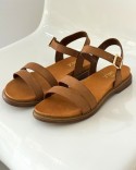 Sandale Camel Cuir