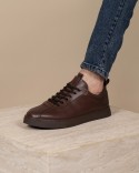 Sneaker Marron Cuir