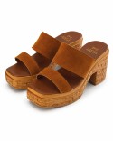 Sabot Femme Camel Daim