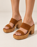 Sabot Femme Camel Daim
