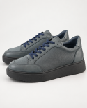 Sneaker Bleu Cuir