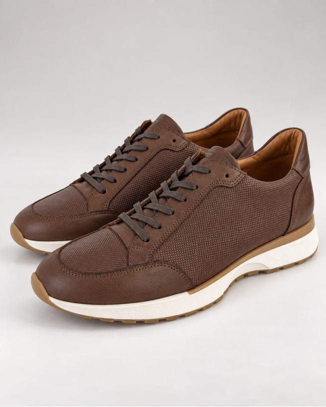 Sneaker Marron Cuir